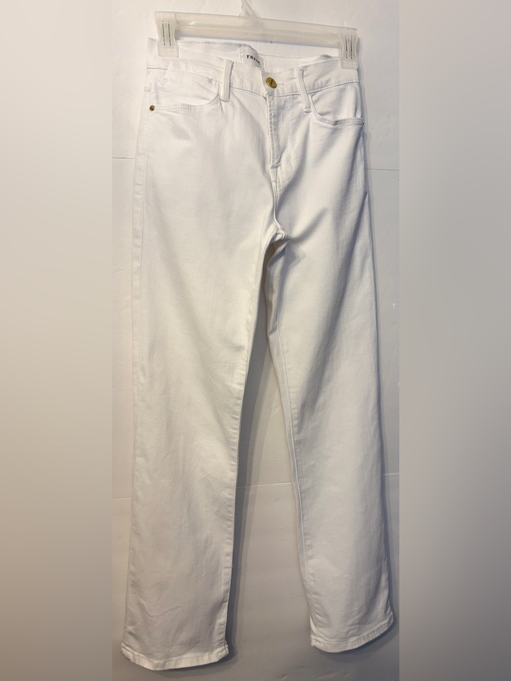 Frame Denim Blanc White Le High Straight Leg 5 Pockets Jeans TagSZ 25 
Rn#139021